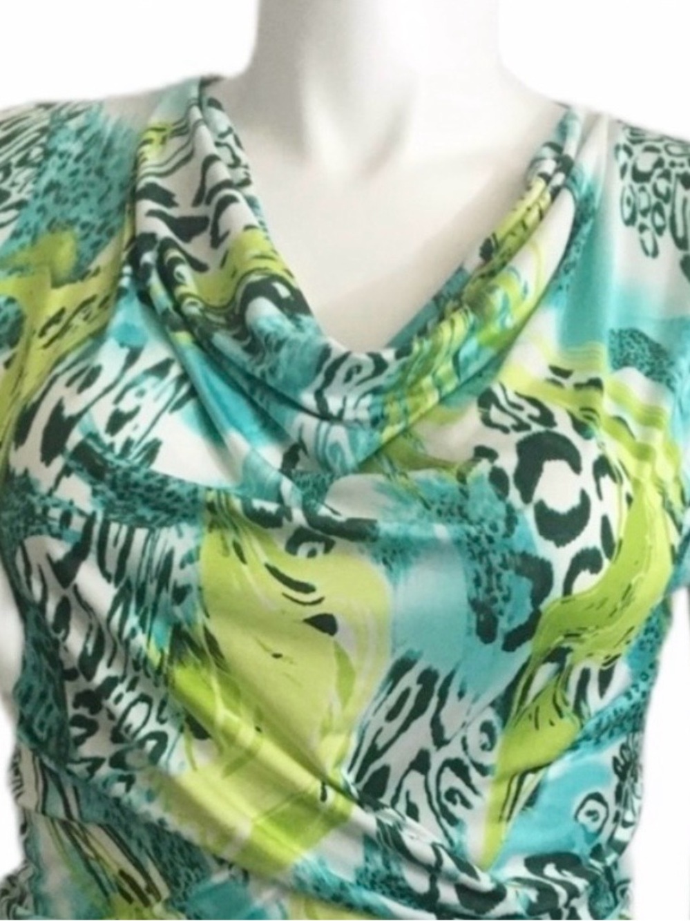 Stylish Green and Blue Women's Blouse